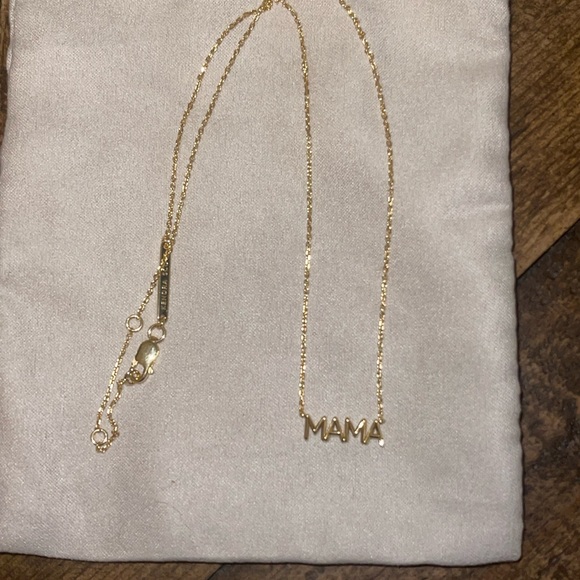 Brand New - Mama 18k Gold Vermeil Sparkle Pendant Necklace in White Topaz - Picture 5 of 5